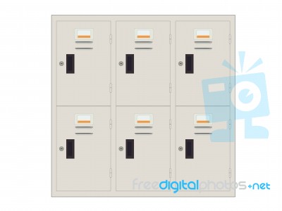 Metal Lockers Stock Image