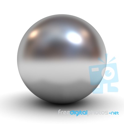 Metallic Chrome Sphere Stock Image