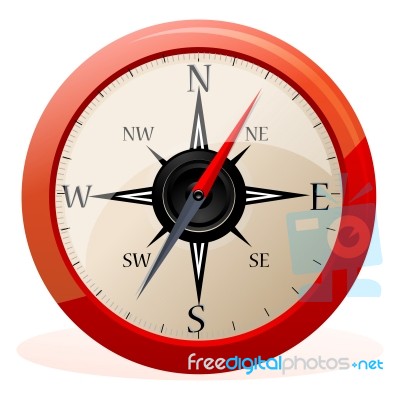 Metallic Compass Stock Image
