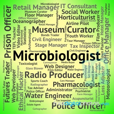 Microbiologist Job Meaning Cell Physiology And Experts Stock Image