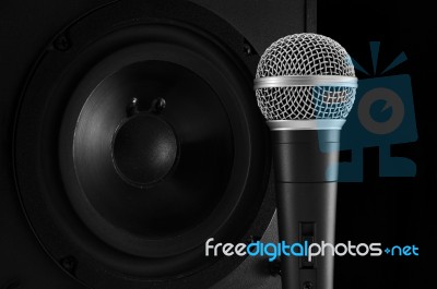 Microphone And Loudspeaker Stock Photo