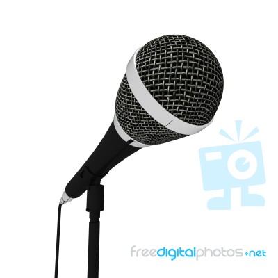 Microphone Closeup Musical Shows Songs Or Singing Hits Stock Image