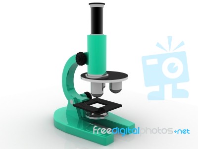Microscope Isolated On White Background Stock Image