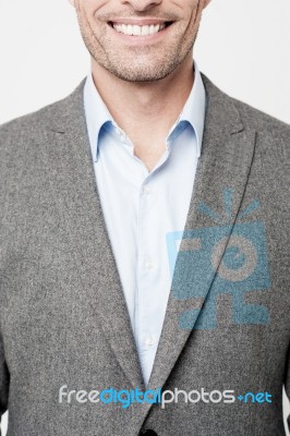 Mid Section Of Businessman Stock Photo