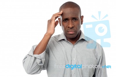 Middle Aged Man Having Headache Stock Photo Middle Aged Man Having Headache Stock Photo