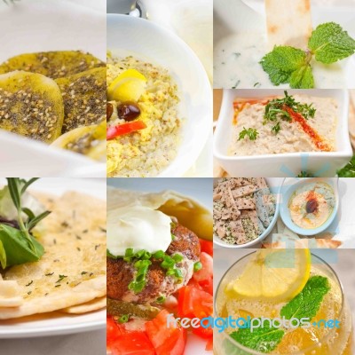 Middle East Food Collage Stock Photo