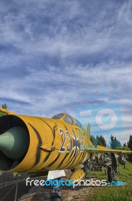 Mig-21 Jet Fighter Of The Luftwaffe Stock Photo