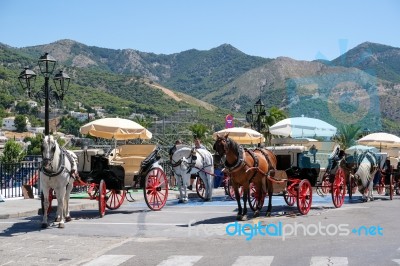 Mijas, Andalucia/spain - July 3 : Horse And Carriage In Mijas An… Stock Photo