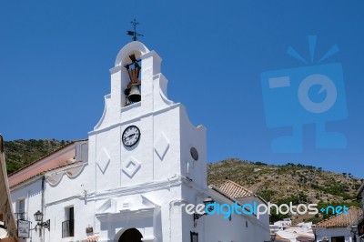 Mijas, Andalucia/spain - July 3 : Typical Street Cafe In Mijas Stock Photo