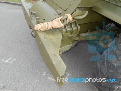 Military Cars, Equipment, Retro Items And Elements Stock Photo