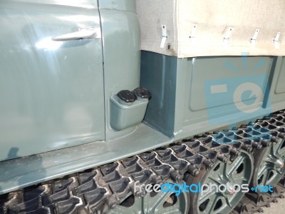 Military Cars, Equipment, Retro Items And Elements  Stock Photo