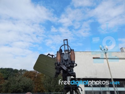 Military Cars, Equipment, Retro Items And Elements  Stock Photo