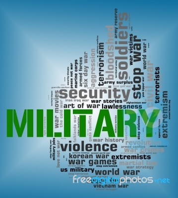 Military Word Shows Armed Forces And Army Stock Image Military Word Shows Armed Forces And Army Stock Image