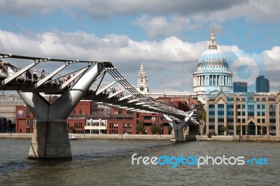Millennium Bridge Stock Photo