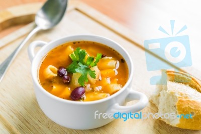 Minestrone Soup Stock Photo