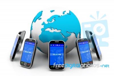 Mobile Communication Stock Image