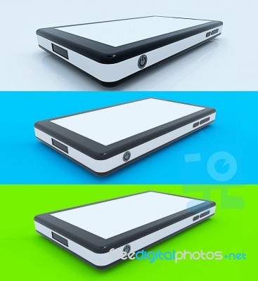 Mobile Phone Created By 3d Software Stock Image