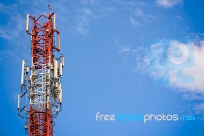 Mobile Phone Signal Tower Stock Photo