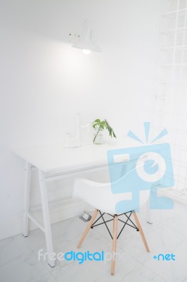 Modern Apartment Interior With Base On White Stock Photo
