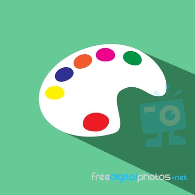 Modern Art Palette With Six Colors,  Illustration Stock Image