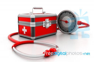 Modern First Aid Kit Stock Image