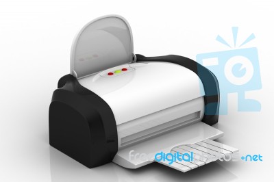 Modern Inkjet Printer Stock Image