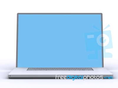 Modern Laptop Stock Photo