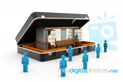 Modern Project Of Building Stock Image