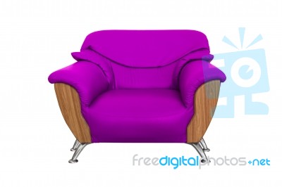 Modern Purple Sofa Stock Photo