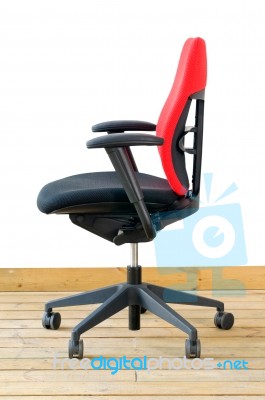 Modern Red Office Chair Stock Photo