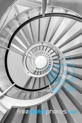 Modern Spiral Staircase Stock Photo