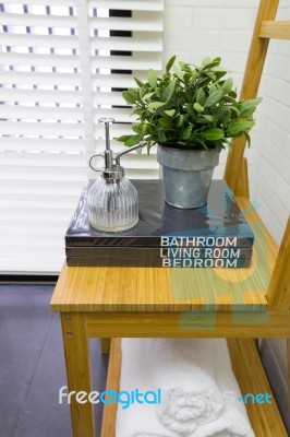 Modern Toilet Decoration Stock Photo