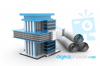 Modern Urban Building Project Stock Image
