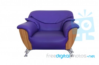 Modern Violet Sofa Stock Photo