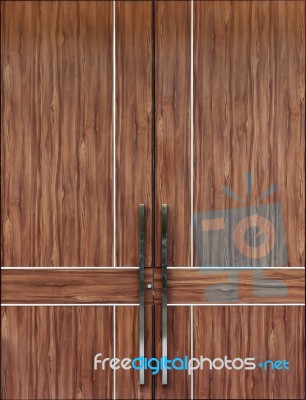 Modern Wood Door Stock Photo