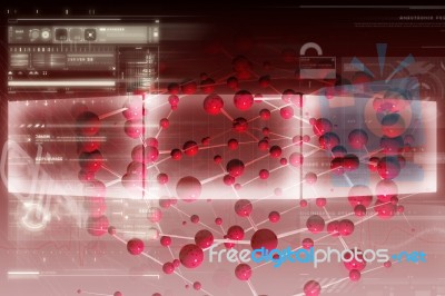 Molecular Background Stock Image