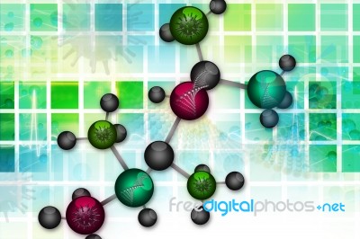 Molecular Background Stock Image