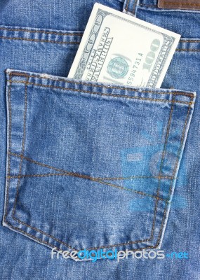 Money In Pocket Stock Photo