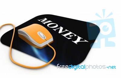 Money With A Computer Mouse Stock Image