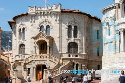 Monte Carlo, Monaco - April 19 ; Circular Building In The Old To… Stock Photo