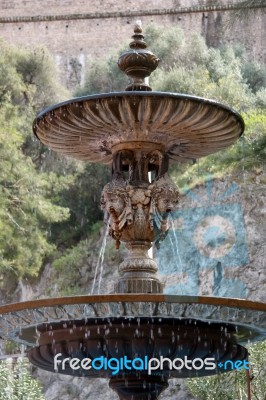Monte Carlo, Monaco - April 19 ; Fountains In Monte Carlo Monaco… Stock Photo