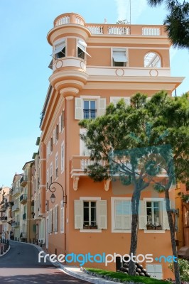 Monte Carlo, Monaco/europe - April 19 : A Street Scene Showing A… Stock Photo