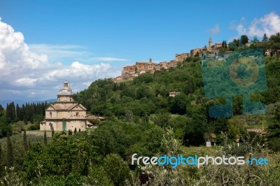 Montepulciano, Tuscany/italy - May 17 : View Of San Biagio Churc… Stock Photo