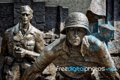 Monument To Polish Fighters Uprising In Warsaw Stock Photo