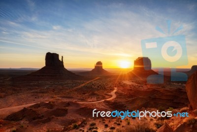 Monument Valley, Tribal Park, Arizona, Utah, Usa Stock Photo