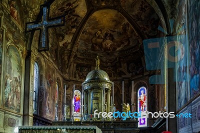 Monza, Italy/europe - October 28 : Interior View Of The Cathedra… Stock Photo