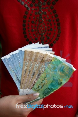 Moroccan Dirhams Stock Photo