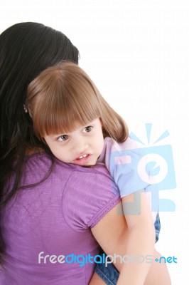 Mother Holding Her Child Stock Photo