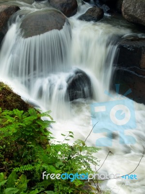 Motion Of Waterfall Stock Photo