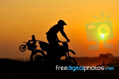 Motocross Rider Stock Photo